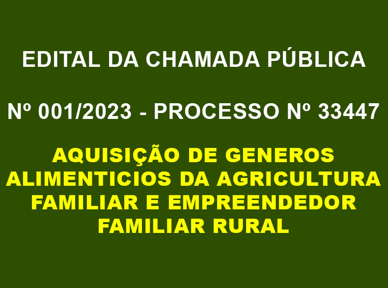 Editalchamada PÚblica 012023 AquisiÇÃo De Generos Alimenticios Da Agricultura Familiar 7258
